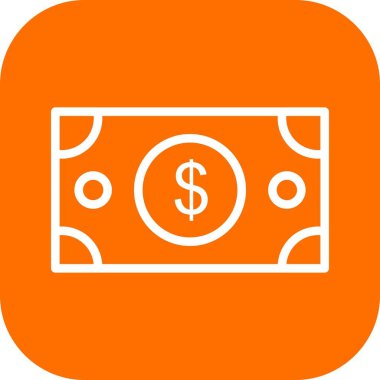 vektör Doları simgesi, basit vektör illüstrasyonu