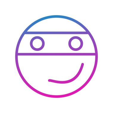 Gülümseyen sevimli bir çizgi film suratının vektör çizimi