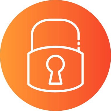 asma kilit ikon vektör çizimi