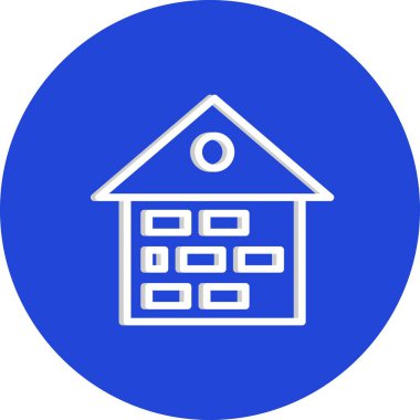 Modern b 'nin vektör illüstrasyonu ev simgesinden yoksun