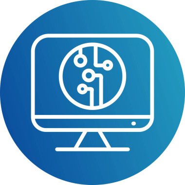 Lcd vektörü simgesi, illüstrasyon