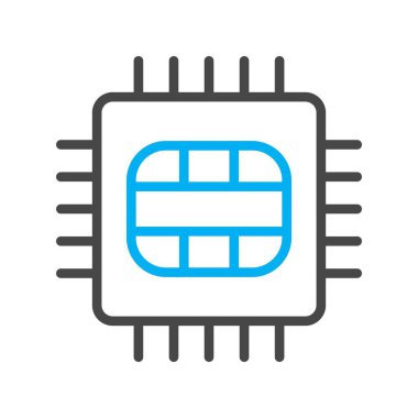 Cpu simge vektör illüstrasyonu