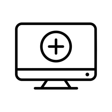 Lcd vektörü simgesi, illüstrasyon