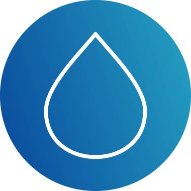 Bir damla suyun vektör illüstrasyonu