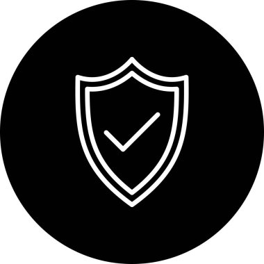 Kalkan simgesi, basit vektör illüstrasyonu