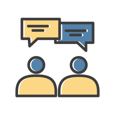 Vektör Sohbet simgesi, basit vektör illüstrasyonu