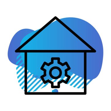 ev sigortası ikonu vektör illüstrasyonu