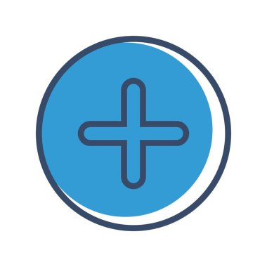 Artı işaret simgesi, vektör illüstrasyonu