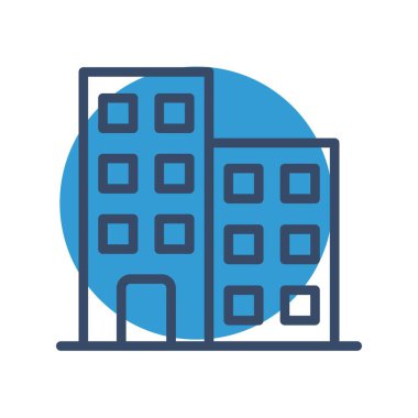  bina simgesi, basit vektör illüstrasyonu