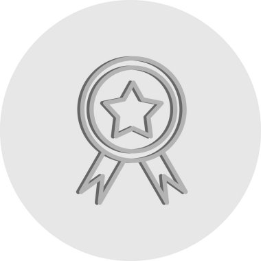 Madalya ikon vektör illüstrasyonu