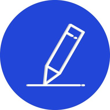 Beyaz arkaplanda kalem simgesi