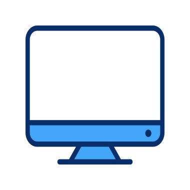 bilgisayar monitörü ikon vektör illüstrasyonu