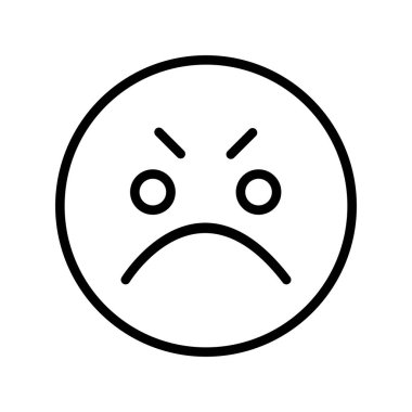 yüz ifadesi ikon vektör illüstrasyonu