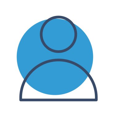 man simgesi, kişisel profil basit vektör illüstrasyonu