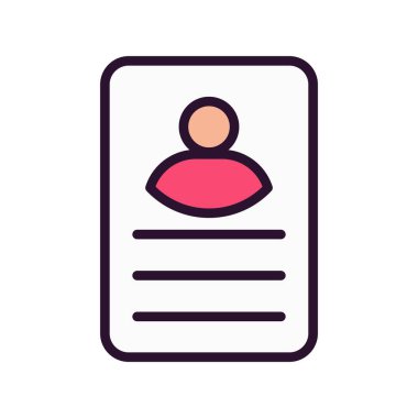 vektör profil simgesi, basit vektör illüstrasyonu