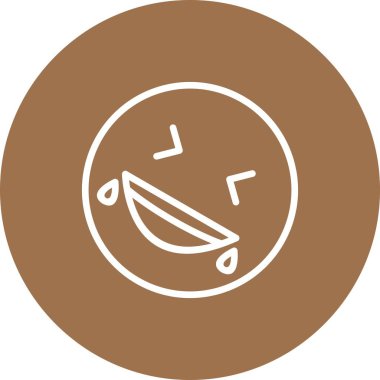 gülen yüz simgesi, basit vektör illüstrasyonu