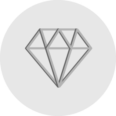 Elmas simgesi, basit vektör illüstrasyonu