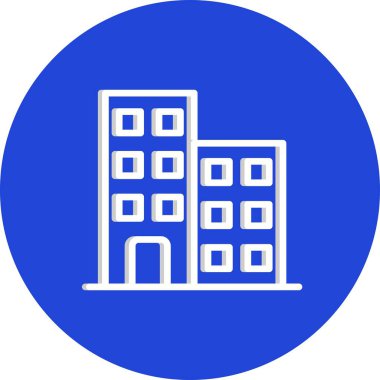  bina simgesi, basit vektör illüstrasyonu