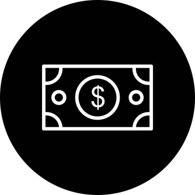 vektör Doları simgesi, basit vektör illüstrasyonu