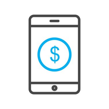 cep telefonu simgesi, basit vektör illüstrasyonu