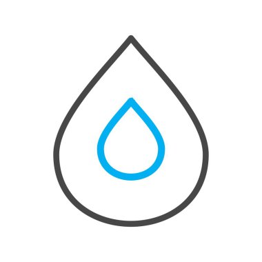 Sıvı damlacıklı bir su ikonu çizimi