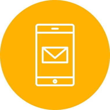 cep telefonu simgesi, basit vektör illüstrasyonu