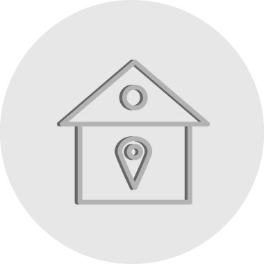 Konum simgesi, basit vektör illüstrasyonu