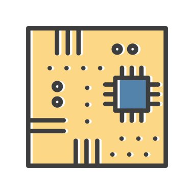 vektör ana kart simgesi, illüstrasyon