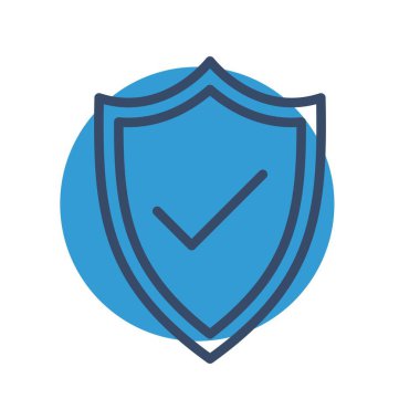 Kalkan simgesi, basit vektör illüstrasyonu