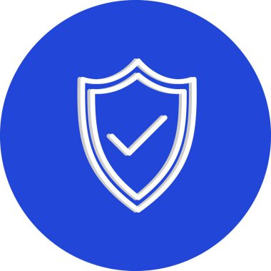 Kalkan simgesi, basit vektör illüstrasyonu