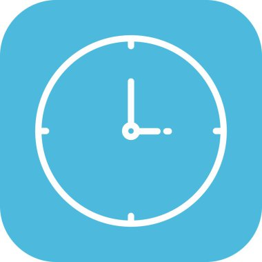 Saat simgesi, basit vektör illüstrasyonu