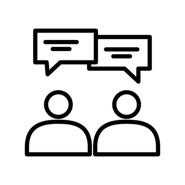 Vektör Sohbet simgesi, basit vektör illüstrasyonu