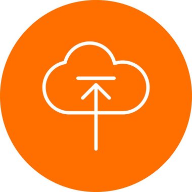 Bulut simgesi, basit vektör illüstrasyonu