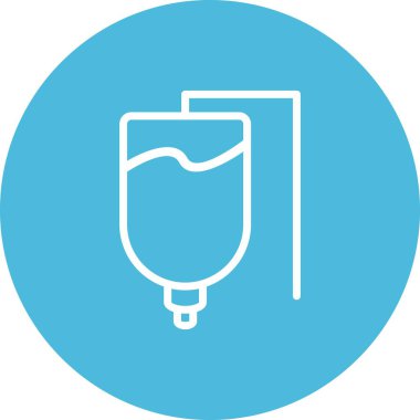 tıbbi damlama simgesi, basit vektör illüstrasyonu