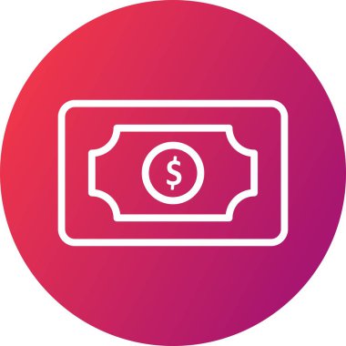 Dolar işareti vektör simgesi