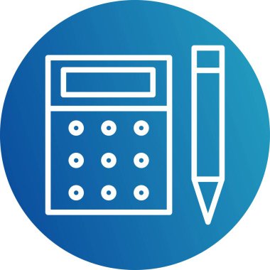 vektör Hesaplayıcı simgesi, basit vektör illüstrasyonu