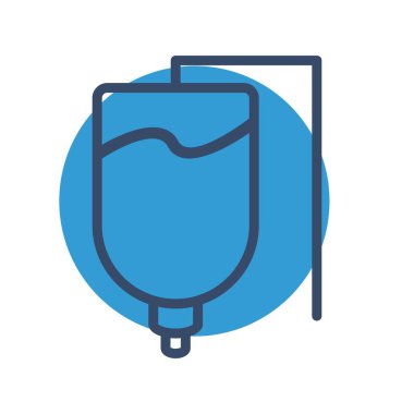 tıbbi damlama simgesi, basit vektör illüstrasyonu