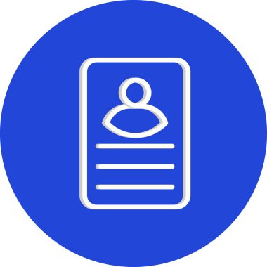 vektör profil simgesi, basit vektör illüstrasyonu