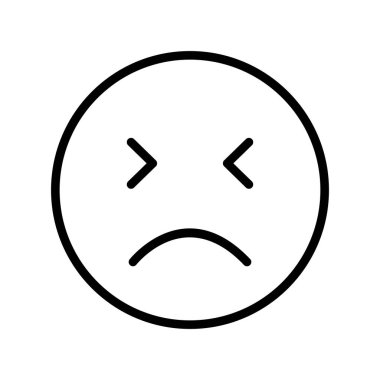 yüz ifadesi ikon vektör illüstrasyonu