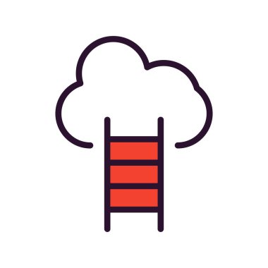 Bulut simgesi, basit vektör illüstrasyonu