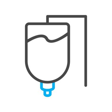 tıbbi damlama simgesi, basit vektör illüstrasyonu