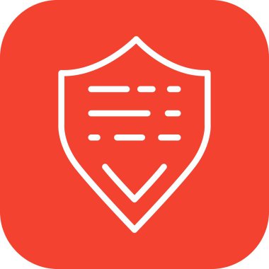 Kalkan simgesi, basit vektör illüstrasyonu