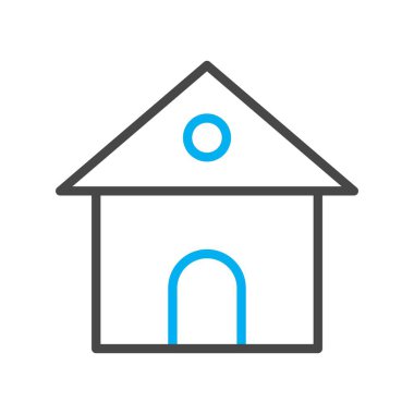 Beyaz arka planda izole edilmiş siyah renkli ev simgesi. din sembolü illüstrasyon.