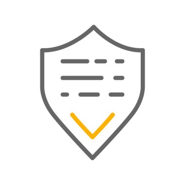 Kalkan simgesi, basit vektör illüstrasyonu