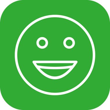  gülen yüz simgesi, basit vektör illüstrasyonu