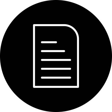 vektör Belgesi simgesi, basit vektör illüstrasyonu