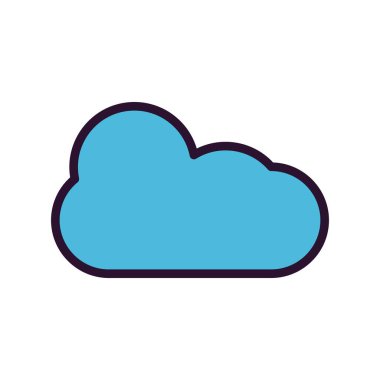 bulut simgesi, vektör illüstrasyonu