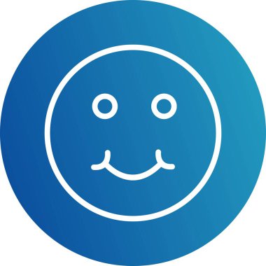  Şirin yüz simgesi, basit vektör illüstrasyonu