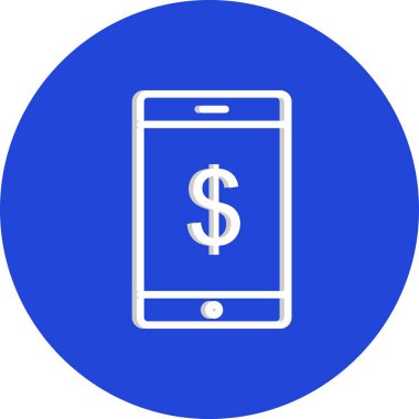 cep telefonu simgesi, basit vektör illüstrasyonu