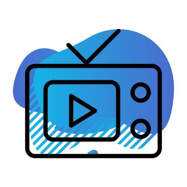 Vektör TV simgesi, illüstrasyon